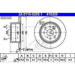 Lot de 2 Disque (x1) ATE 410205