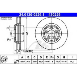 Lot de 2 Disque (x1) ATE 430226