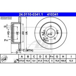 Lot de 2 Disque (x1) ATE 410341