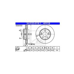 Lot de 2 Disque (x1) ATE 423118