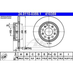 Lot de 2 Disque (x1) ATE 410359