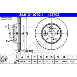 Lot de 2 Disque (x1) ATE 421702