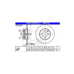 Lot de 2 Disque (x1) ATE 412112