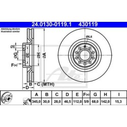 Lot de 2 Disque (x1) ATE 430119