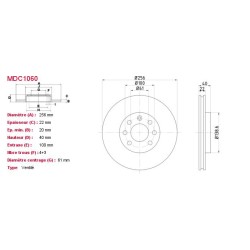 Jeu Disques Mintex MDC1060