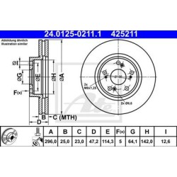 Lot de 2 Disque (x1) ATE 425211