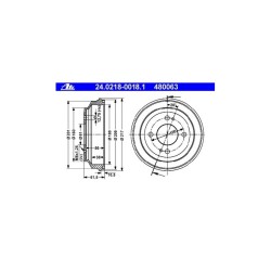 Lot de 2 Tambour ATE 480063