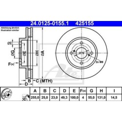 Lot de 2 Disque (x1) ATE 425155