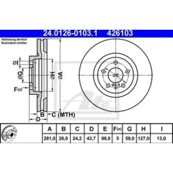 Lot de 2 Disque (x1) ATE 426103