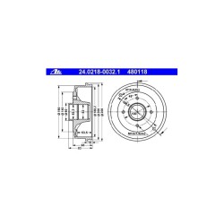 Lot de 2 Tambour ATE 480118