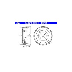 Lot de 2 Tambour ATE 480129