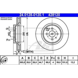 Lot de 2 Disque (x1) ATE 428120