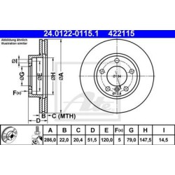 Lot de 2 Disque (x1) ATE 422115