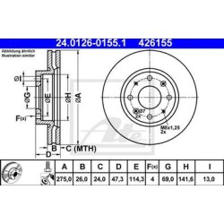 Lot de 2 Disque (x1) ATE 426155