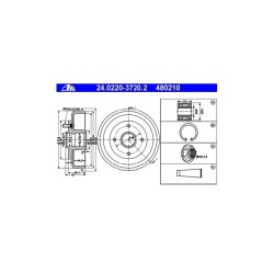 Lot de 2 Tambour ATE 480210