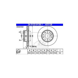 Lot de 2 Disque (x1) ATE 422138