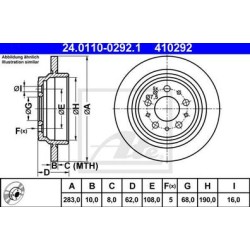 Lot de 2 Disque (x1) ATE 410292