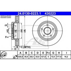 Lot de 2 Disque (x1) ATE 430223