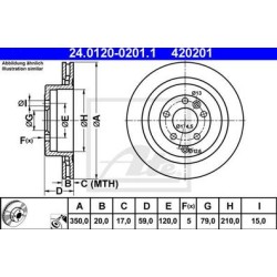 Lot de 2 Disque (x1) ATE 420201