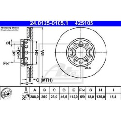 Lot de 2 Disque (x1) ATE 425105