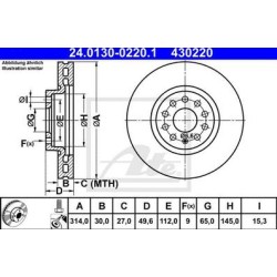 Lot de 2 Disque (x1) ATE 430220