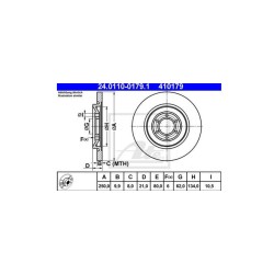 Lot de 2 Disque (x1) ATE 410179