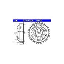 Lot de 2 Tambour ATE 480058