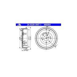 Lot de 2 Tambour ATE 480064