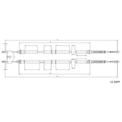 Cable de freins Cabor 11.5457