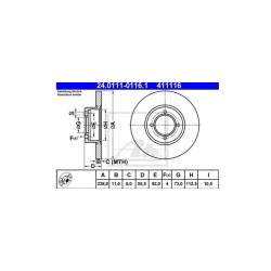 Lot de 2 Disque (x1) ATE 411116