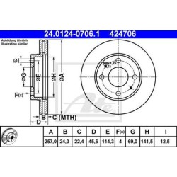 Lot de 2 Disque (x1) ATE 424706