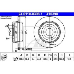 Lot de 2 Disque (x1) ATE 410398