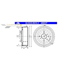 Lot de 2 Tambour ATE 480027