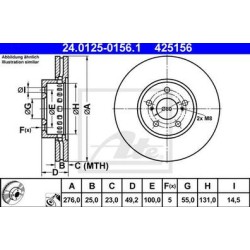 Lot de 2 Disque (x1) ATE 425156