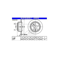 Lot de 2 Disque (x1) ATE 410319