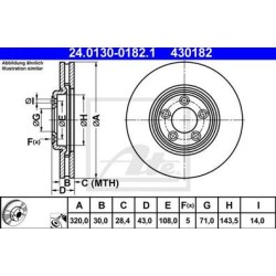 Lot de 2 Disque (x1) ATE 430182