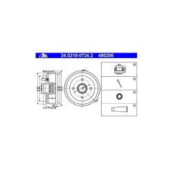 Lot de 2 Tambour ATE 480206