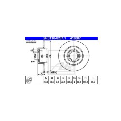 Lot de 2 Disque (x1) ATE 410207