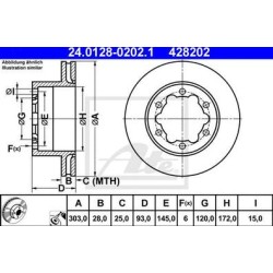 Lot de 2 Disque (x1) ATE 428202