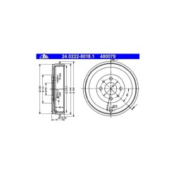 Lot de 2 Tambour ATE 480078