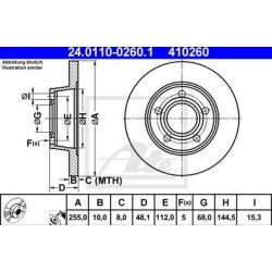 Lot de 2 Disque (x1) ATE 410260