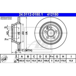 Lot de 2 Disque (x1) ATE 412180