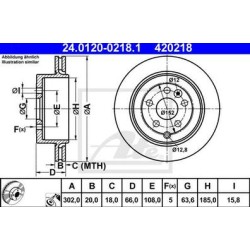 Lot de 2 Disque (x1) ATE 420218