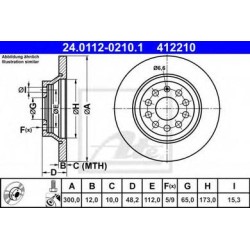 Lot de 2 Disque (x1) ATE 412210