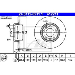 Lot de 2 Disque (x1) ATE 412211