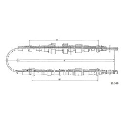 Cable de freins Cabor 10.530