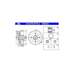 Lot de 2 Tambour ATE 480203