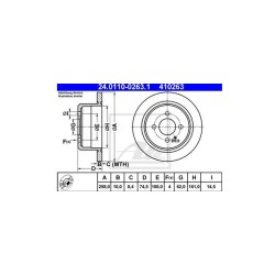 Lot de 2 Disque (x1) ATE 410263