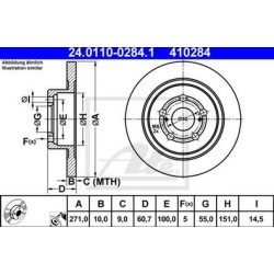 Lot de 2 Disque (x1) ATE 410284