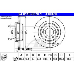 Lot de 2 Disque (x1) ATE 410370